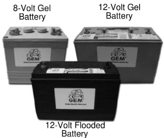 8-Volt Gel Battery 12-Volt Gel Battery GEM® GEM® 12-Volt Flooded Battery