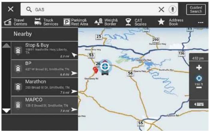 GAS Travel Centers Truck Services Parking& Rest Area Weigh& Border CAT Scales Address Book Nearby Stop & Buy 13021 Nashville Hwy, Liberty, TN 2.9 mi BP 627 W Broad St, Smithville TN 6.4 mi Marathon 200 Bread St Dr, Smithville, TN 7.8 mi MAPCO 128 E Broad St, Smithville, TN 7.8 mi 25 290 Gastonia Hwy 53 136 Gas Highway Rd 56 Sparia Hwy 4.52 pm 150 ft Spencer Rd 55