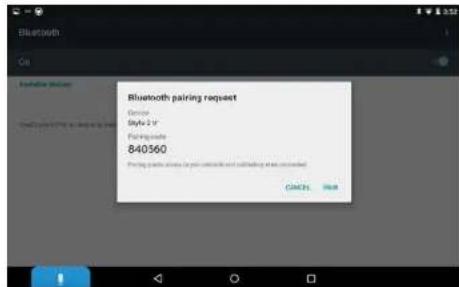 Bluetooth pairing request Version Style=2 V Pairing mode 840360 Pairing mode contains your website and socializing app connected. OK Cancel Help