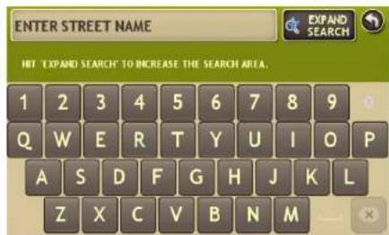 ENTER STREET NAME EXPAND SEARCH HOT 'EXPAND SEARCH' TO INCREASE THE SEARCH AREA. 1 2 3 4 5 6 7 8 9 Q W E R T Y U I O P A S D F G H J K L Z X C V B N M