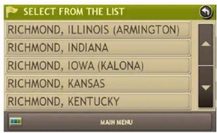 SELECT FROM THE LIST RICHMOND, ILLINOIS (ARMINGTON) RICHMOND, INDIANA RICHMOND, IOWA (KALONA) RICHMOND, KANSAS RICHMOND, KENTUCKY MAIN MENU