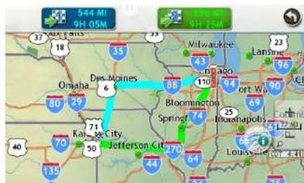 544 MI 9H OSM 9H 25M 37 18 35 Milwaukee 23 Lansing 96 Ort Wa 90 Omaha Des Moines 6 Bloomington Spring 74 Iliukahapolis 40 Kak City 71 50 Jefferson City 270 64 Louisville 411 135 44 78
