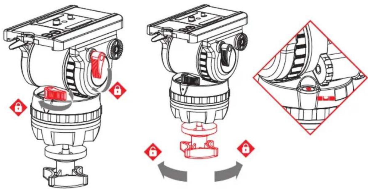 Technical diagram illustrating mechanical assembly steps with labeled components and directional arrows
