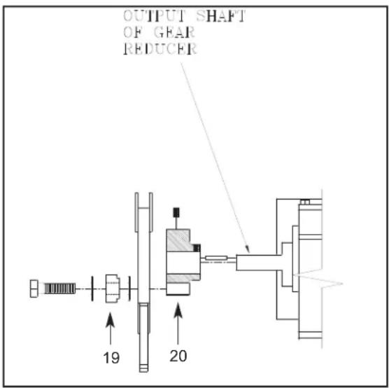 OUTPUT SHAFT OF GEAR REDUCER 19 20