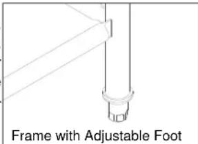 Frame with Adjustable Foot