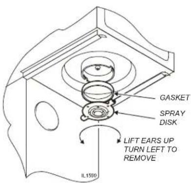 GASKET SPRAY DISK LIFT EARS UP TURN LEFT TO REMOVE IL1590
