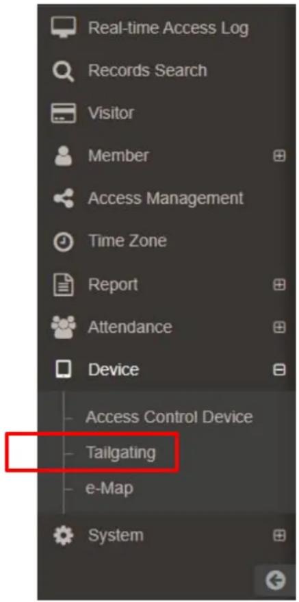 Real-time Access Log Records Search Visitor Member Access Management Time Zone Report Attendance Device Access Control Device Tailgating e-Map System
