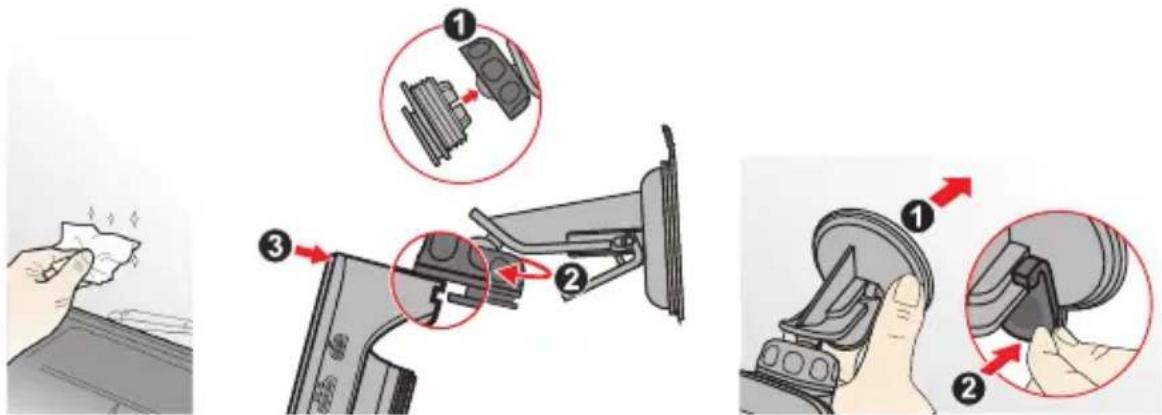 Diagram illustrating a cleaning or repair process with numbered steps and magnified views of the device's components.