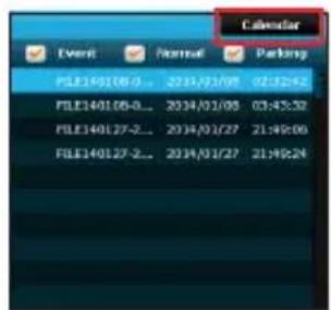 Calendar Event Normal Parking FILE1401106-0... 2014/01/09 02:42:52 FILE140106-0... 2014/01/09 03:45:52 FILE140127-2... 2014/01/27 21:49:06 FILE140127-2... 2014/01/27 21:49:24