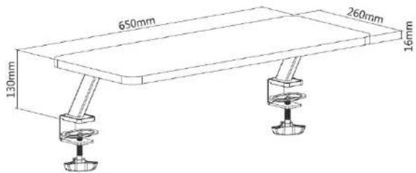 650mm 260mm 130mm 16mm