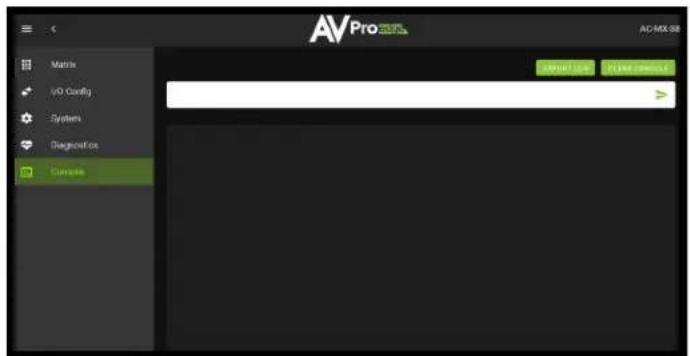 AVPro AC-MS 98 Matrix MyD Config Systems Diagnosis Configure Configure Item Use your product