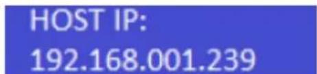 HOST IP: 192.168.001.239
