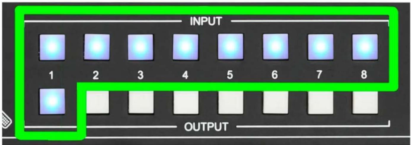 INPUT 1 2 3 4 5 6 7 8 OUTPUT