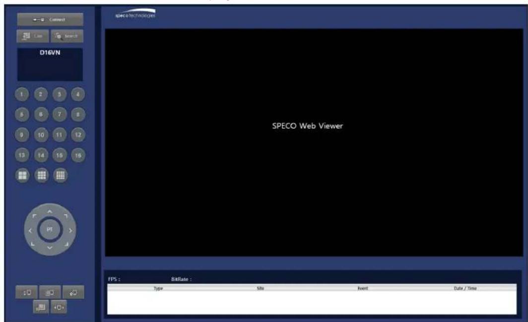 D16VN SPECO Web Viewer FPS : SitPlate : Type Site Event Data / Time