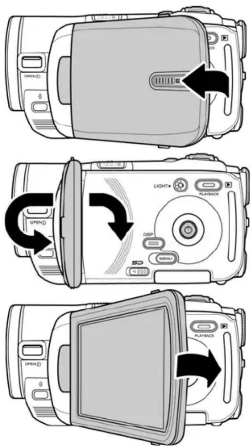 Praktica DVC-51 - Adjusting the LCD display - 1
