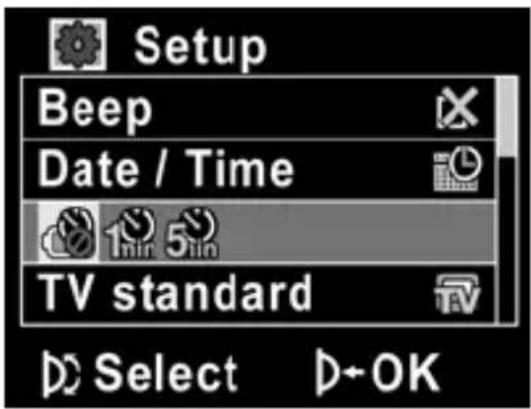 Setup Beep Date / Time TV standard Select D+OK