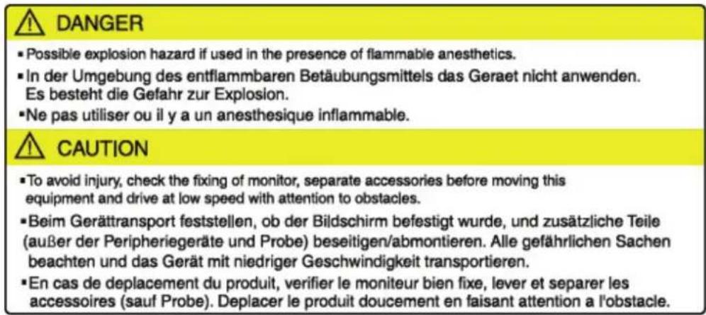 SAMSUNG Accuvix XQ - Labels - 1