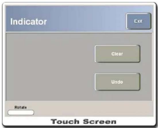 Indicator Exit Clear Undo Rotate Touch Screen