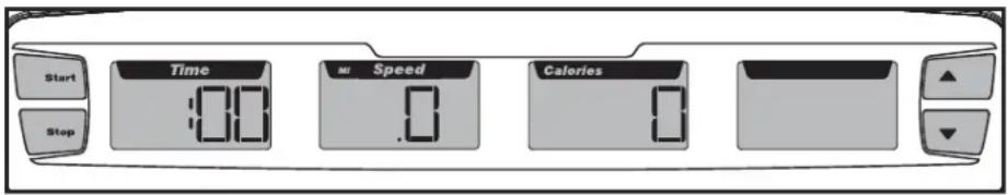 Start Stop Time 0.0 MI Speed .0 Calories 0 ▲ ▼