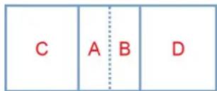 C A B D