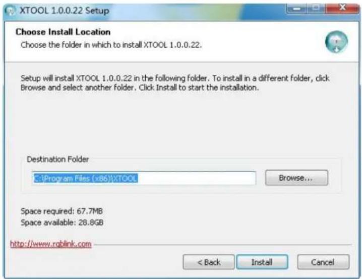 XTOOL 1.0.0.22 Setup Choose Install Location Choose the folder in which to install XTOOL 1.0.0.22. Setup will install XTOOL 1.0.0.22 in the following folder. To install in a different folder, click Browse and select another folder. Click Install to start the installation. Destination Folder C:\Program Files (x86)\XTOOL Browse... Space required: 67.7MB Space available: 28.8GB http://www.rqblink.com < Back Install Cancel