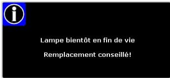 Lampe bientôt en fin de vie Remplacement conseillé!