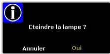Eteindre la lampe ? Annuler Oui
