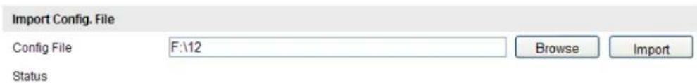 Import Config. File Config File F:\12 Browse Import Status