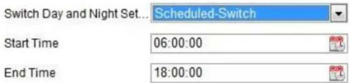 Switch Day and Night Set... Scheduled-Switch Start Time 06:00:00 End Time 18:00:00