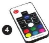 Smartphone screen displaying a colorful keypad interface with Chinese labels and a numbered circle indicator.