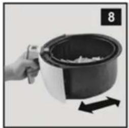 Avalon Bay AB-Airfryer100 - Do not press the buon of the handle during shaking (Figure 9). - 4