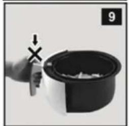 Avalon Bay AB-Airfryer100 - Do not press the buon of the handle during shaking (Figure 9). - 6
