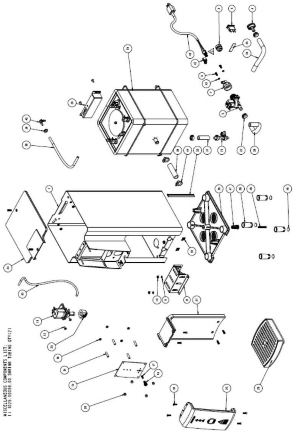 MISCELLANEOUS COMPONENTS LIST: 1:1025.00059 00 SHRINN TUSING QTY(2)