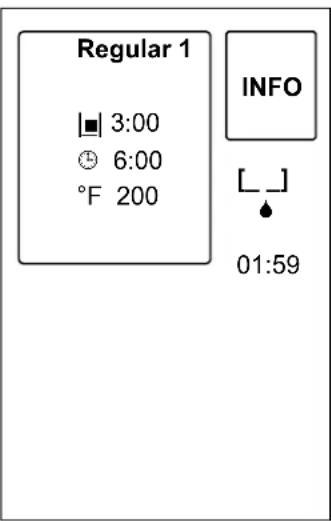 Regular 1 ■ 3:00 ⊕ 6:00 °F 200 INFO [ _ ] 01:59