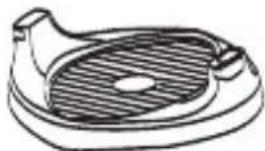 Line drawing of a mechanical component with a circular top and side protrusion, no text or symbols.