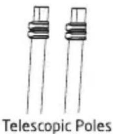 Telescopic poles.