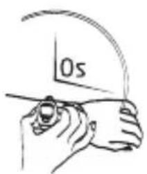 Hand holding a curved object with '0s' label, no other text or symbols visible.