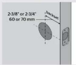2-3/8" or 2-3/4" 60 or 70 mm backset