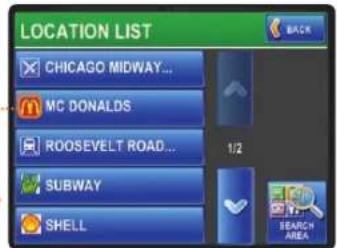 LOCATION LIST CHICAGO MIDWAY... MC DONALDS ROOSEVELT ROAD... SUBWAY SHELL BACK 1/2 SEARCH AREA