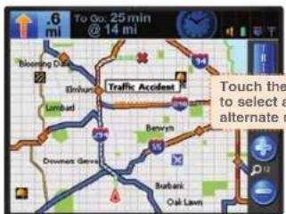 .6 To Go. 25min @ 14 mi Blooming Creek Blinkurt Lambad Traffic Accident Benym Crowners Grove Barbara Oak Lawn Touch the to select a alternate m D12