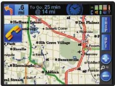.6 mi To go. 25 min @ 14 mi Hoffman Estuers Sumburg Schells Corner Elk Grove Village Roselle Bloomingla Addison Benseville Dut Plaines Plesenview Rosem Playview Schiller Franklin Grol Stream Siftt TRIP OPT