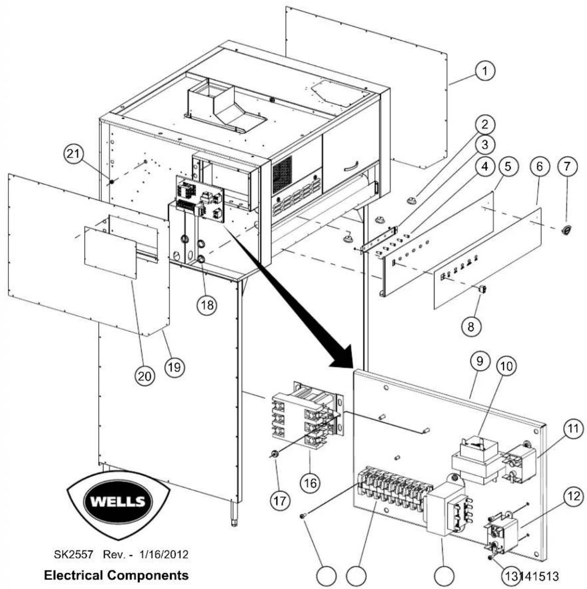 SK2557 Rev. - 1/16/2012 Electrical Components WELLS 13141513