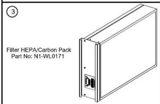 Filter HEPA/Carbon Pack Part No: N1-WL0171
