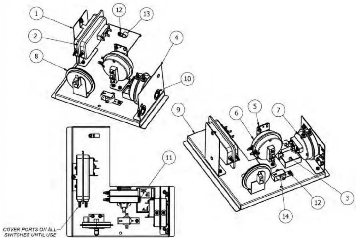1 2 8 12 13 4 10 9 6 5 7 11 14 12 3 COVER PORTS ON ALL- SWITCHES UNTIL USE