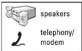 speakers telephony/ modem