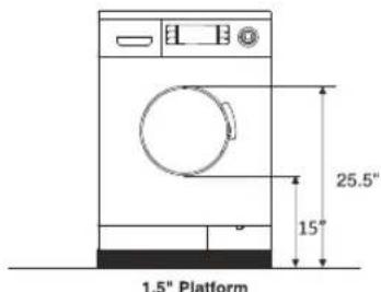 25.5" 15" 1.5" Platform