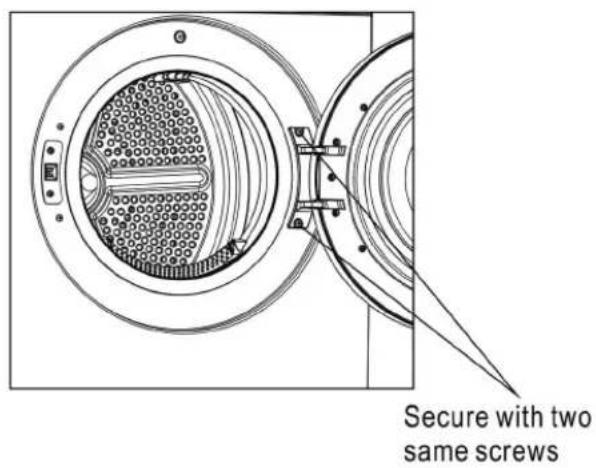 Secure with two same screws