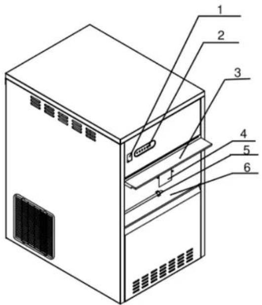 Technical diagram of a server rack with numbered components for identification