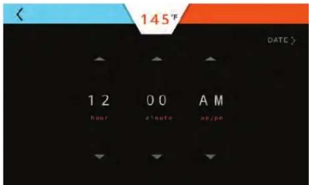 145°F DATE > 12 00 AM hour minute as/pe
