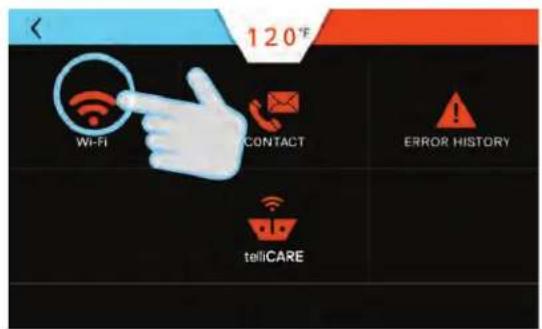 120°F Wi-Fi CONTACT ERROR HISTORY telliCARE